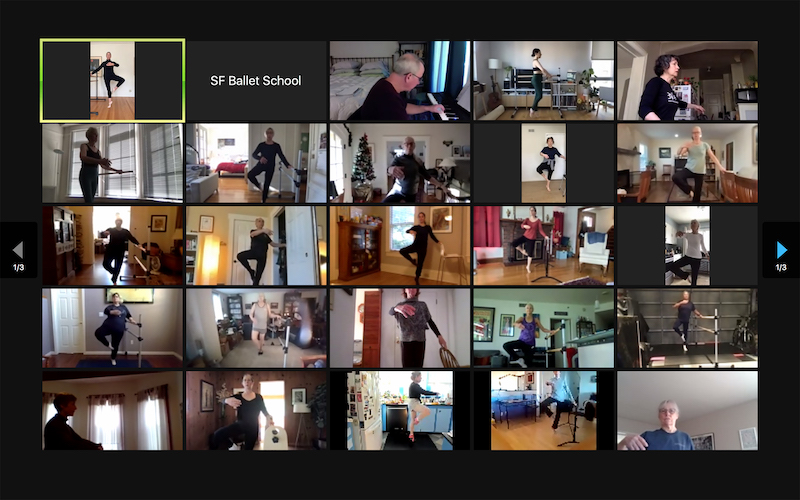 Adult ballet class on Zoom // © San Francisco Ballet