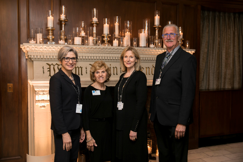 BRAVO volunteers Pirkko Luchessi, Joan Green, Martha Debs, and Steve Merlo at the 2017 Chairman's Council Dinner. (© Nikki Ritcher Photography)