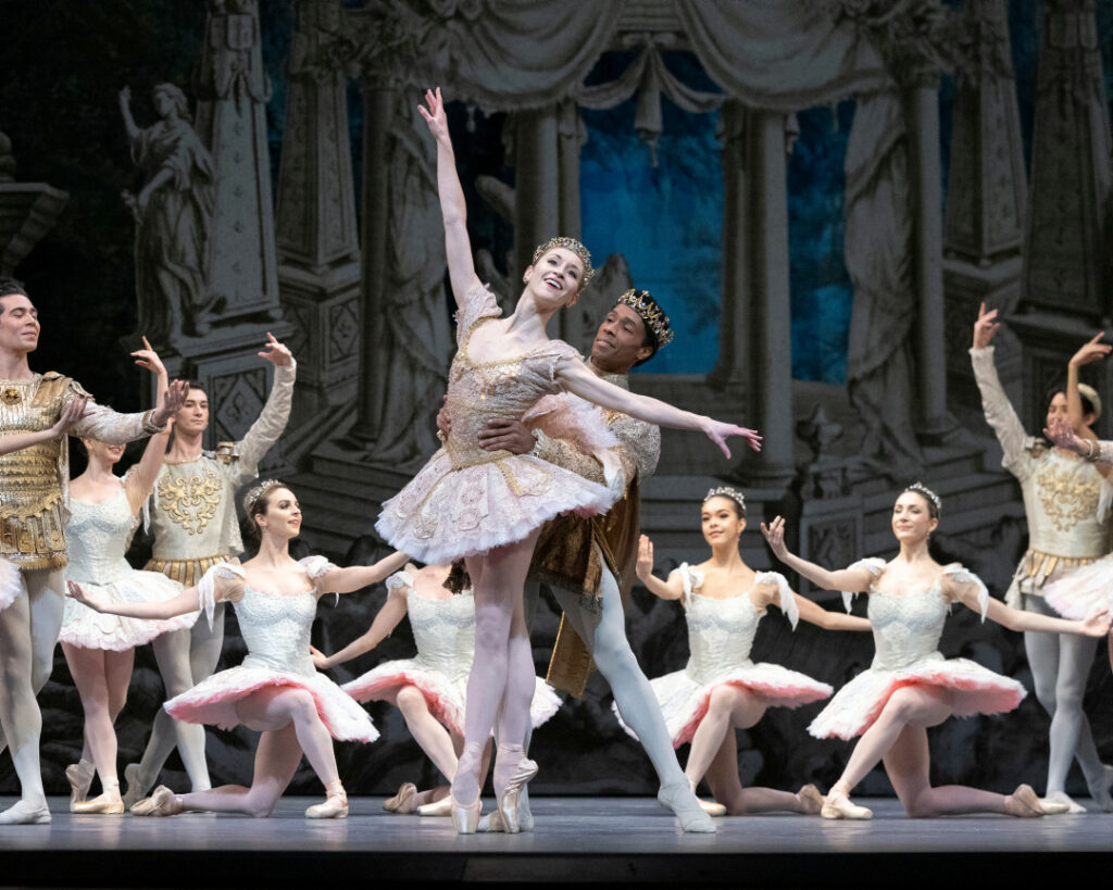 San Francisco Ballet in an excerpt from Act II of Balanchine's A Midsummer Night's Dream // Choreography by George Balanchine © The Balanchine Trust; Photo © Chris Hardy