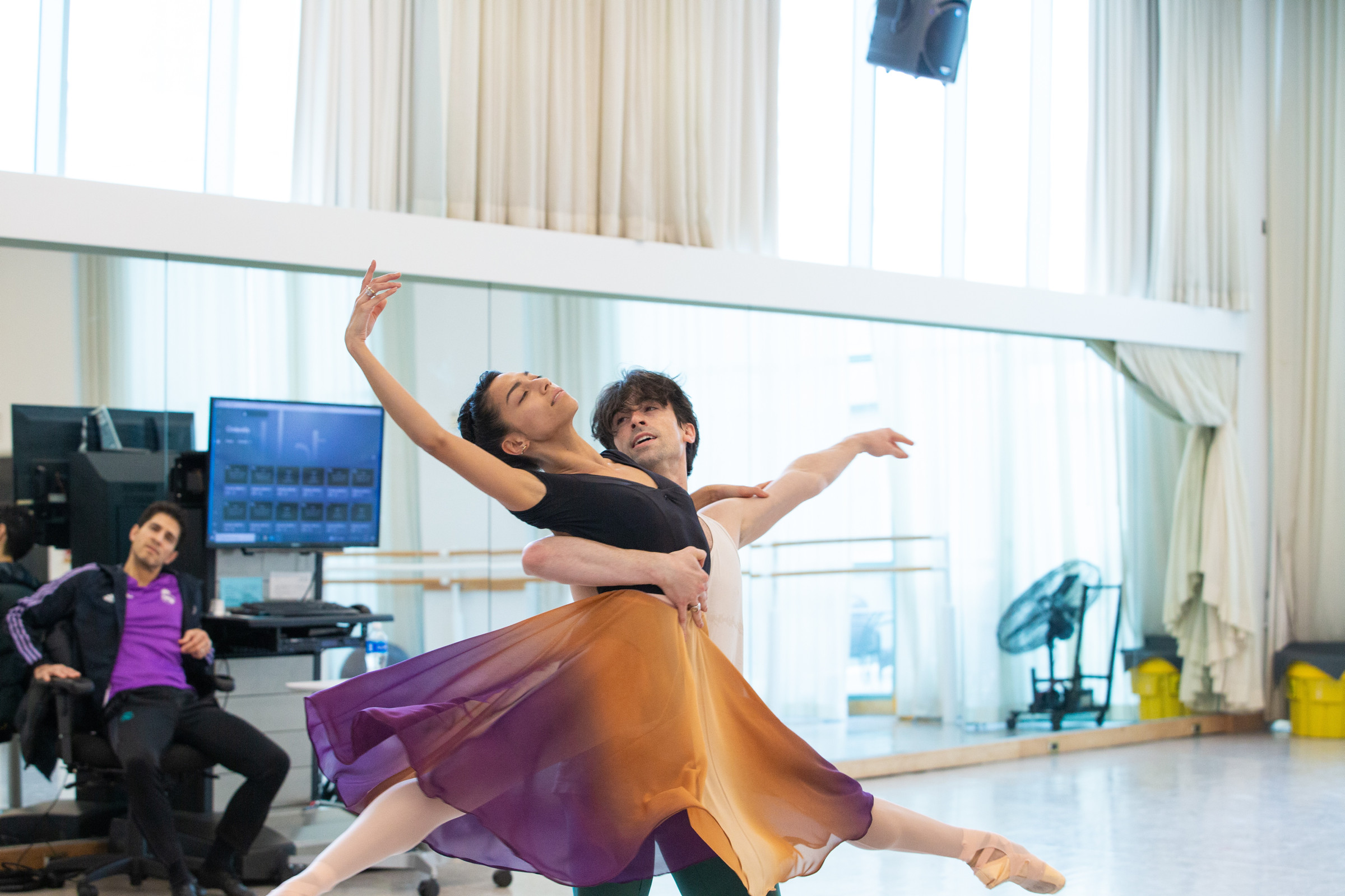 Isabella DeVivo and Joseph Walsh rehearsing Wheeldon's Cinderella© // © Lindsey Rallo