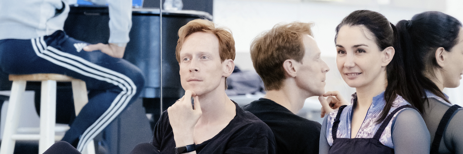 Edward Watson and Tamara Rojo observing San Francisco Ballet rehearsing MacMillan's Song of the Earth // © San Francisco Ballet. Photo by Lindsey Rallo