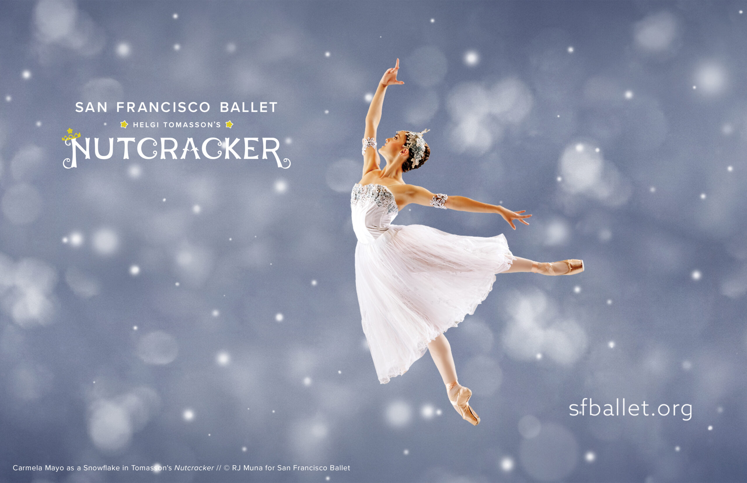 Carmela Mayo as a Snowflake in Tomasson's Nutcracker // © RJ Muna for San Francisco Ballet
