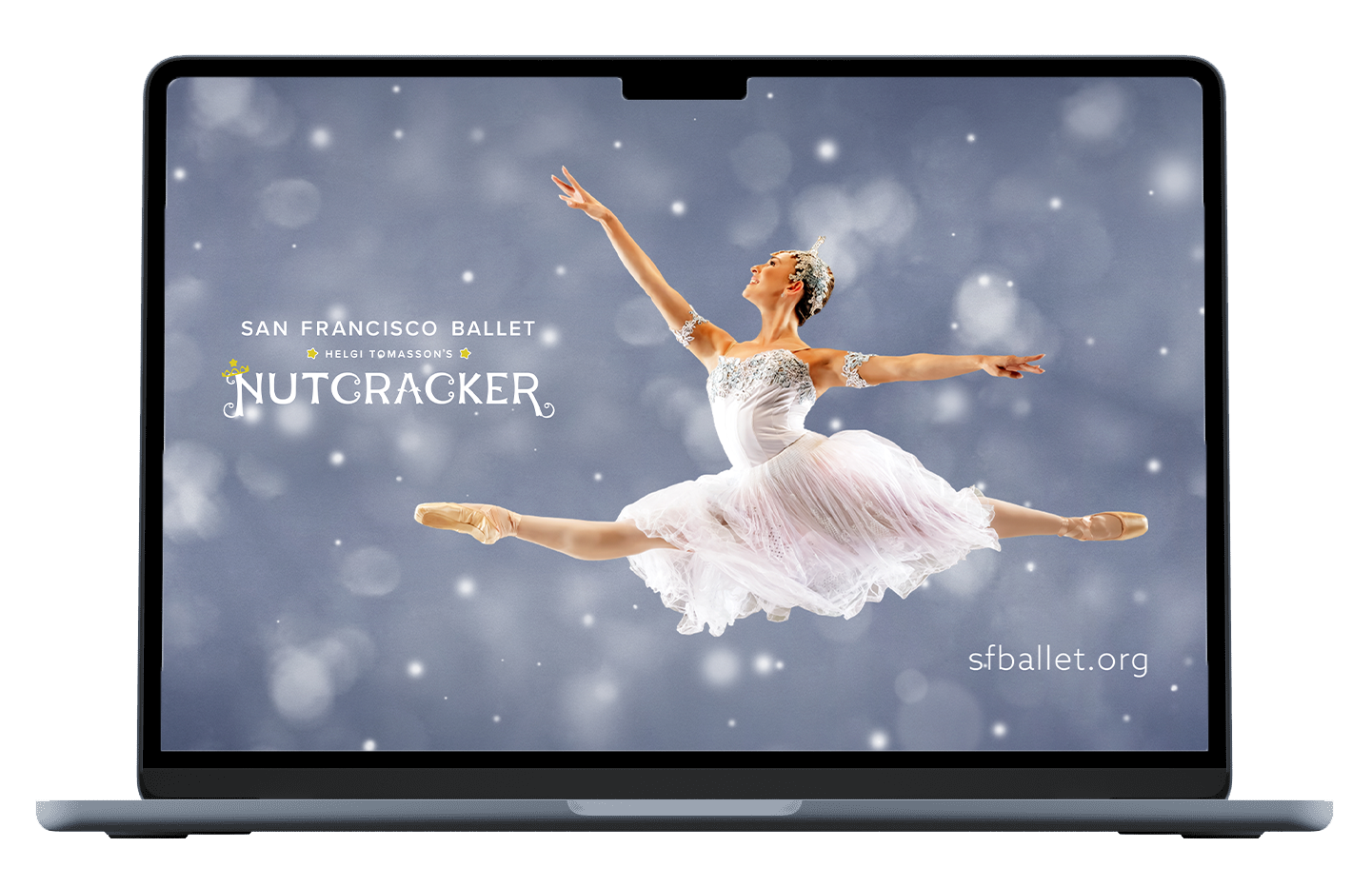 Kamryn Baldwin as a Snowflake in Tomasson's Nutcracker // © RJ Muna for San Francisco Ballet