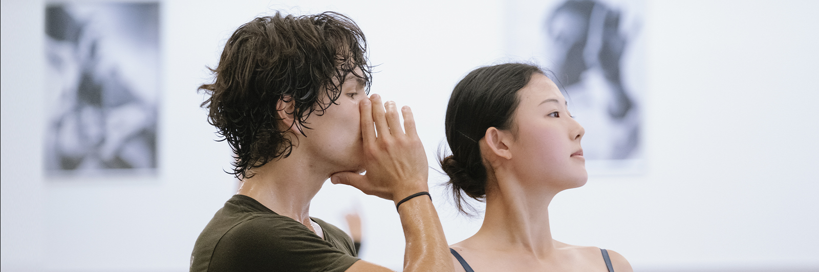 Wona Park and Esteban Hernández rehearsing MacMillan's Song of the Earth // © San Francisco Ballet, photo by Lindsey Rallo