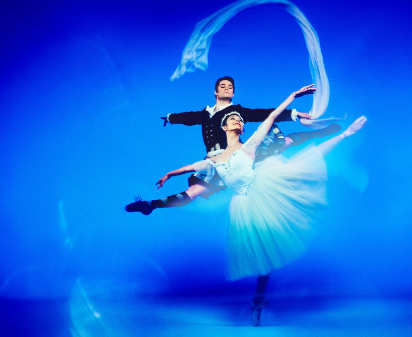 Jasmine Jimison as the Sylph and Cavan Conley as James in Bournonville's La Sylphide // © Studio Schuller for San Francisco Ballet