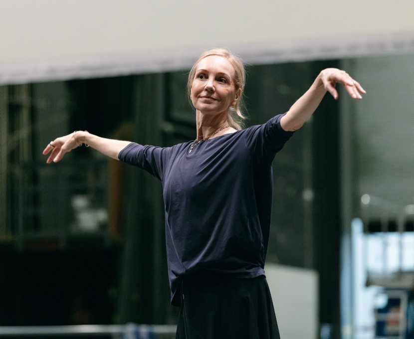 SF Ballet School Adult Ballet class on stage